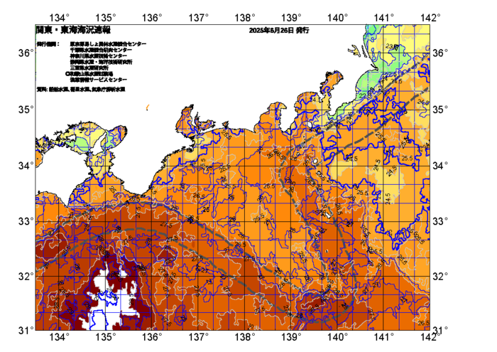 広域版海の天気図2025年6月26日