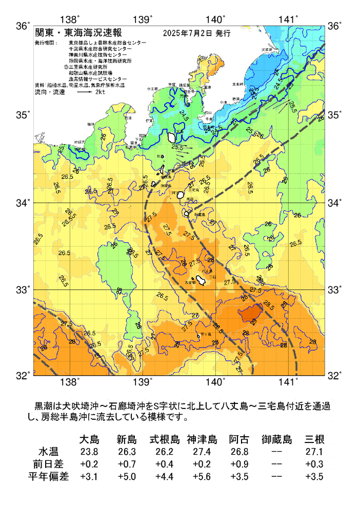 海の天気図2025年7月2日