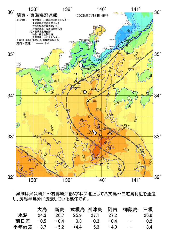 海の天気図2025年7月3日