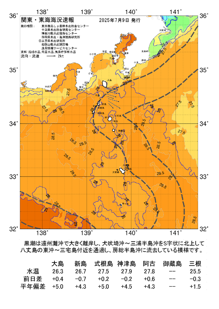 海の天気図2025年7月9日