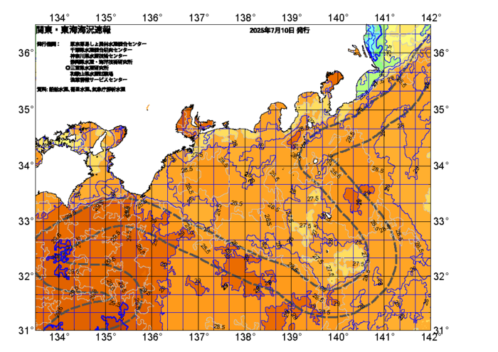 広域版海の天気図2025年7月10日