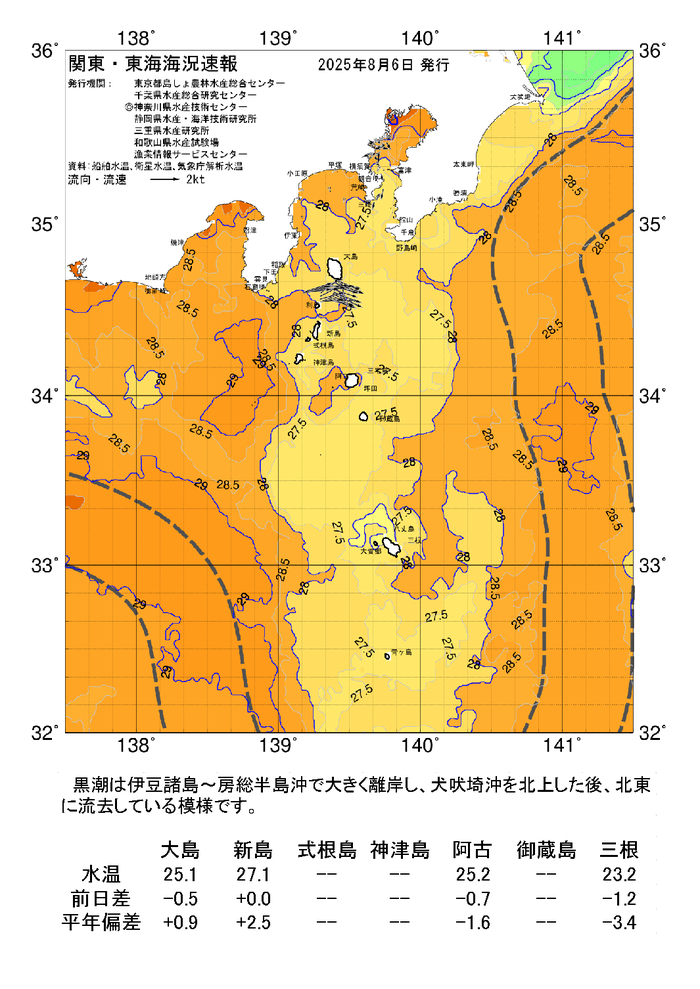 海の天気図2025年8月6日