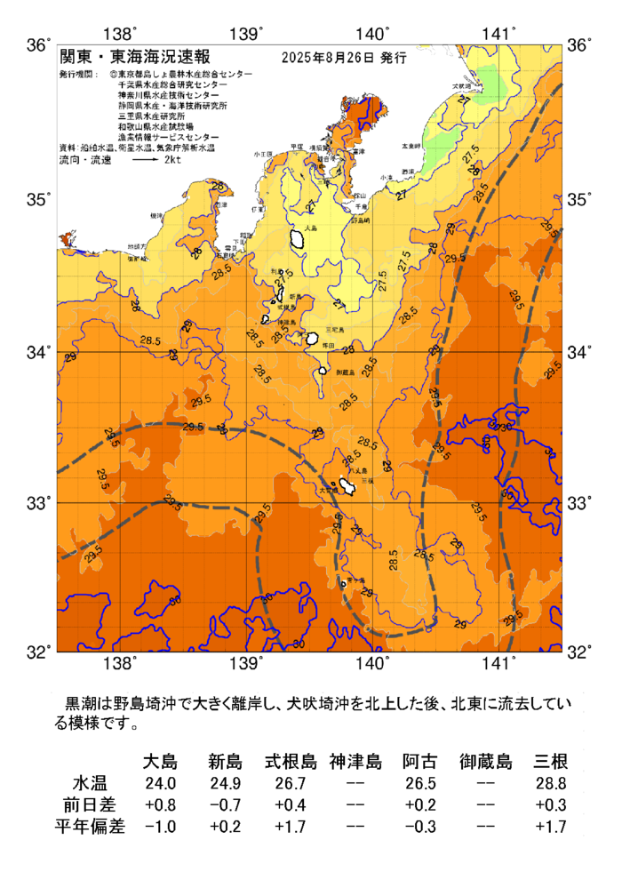 海の天気図2025年8月26日