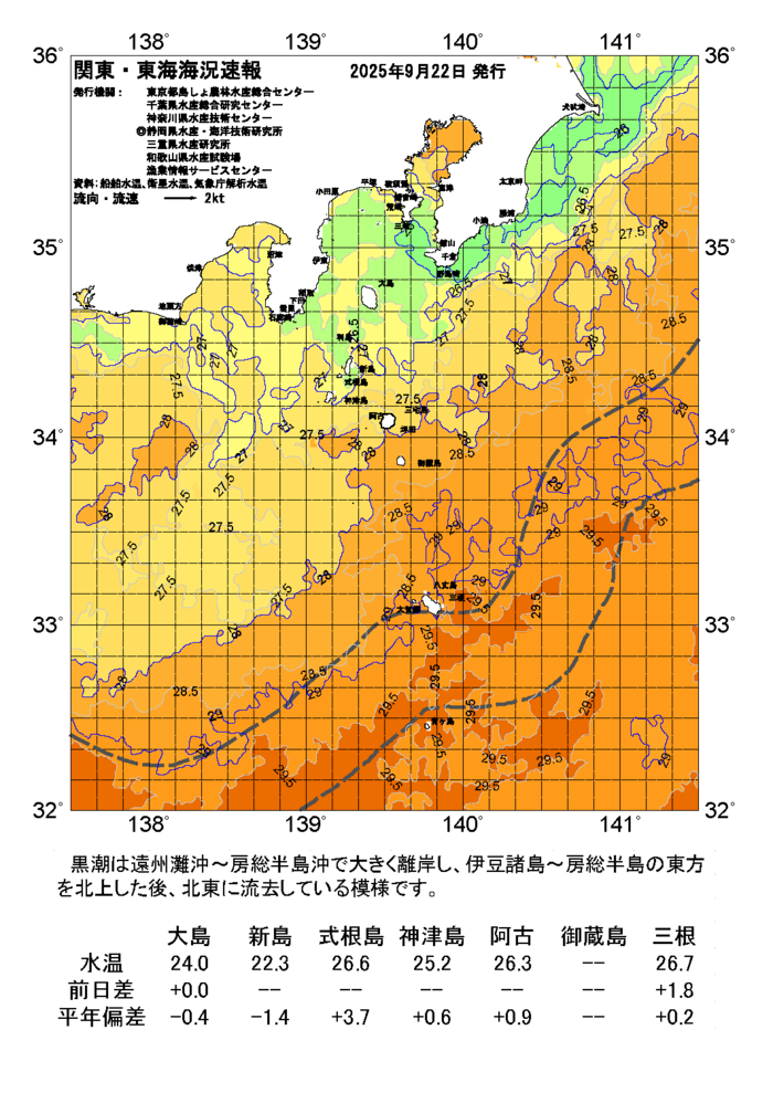 海の天気図2025年9月22日