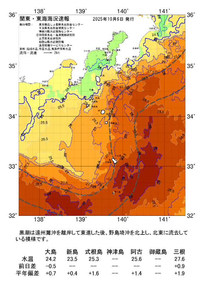 海の天気図2025年10月6日