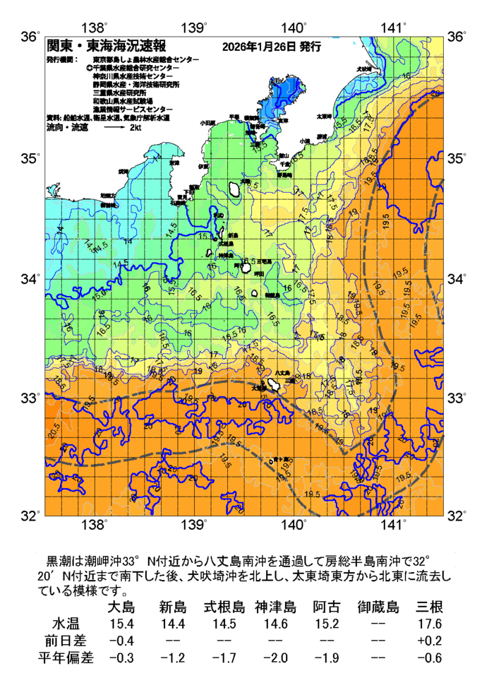海の天気図2026年1月26日