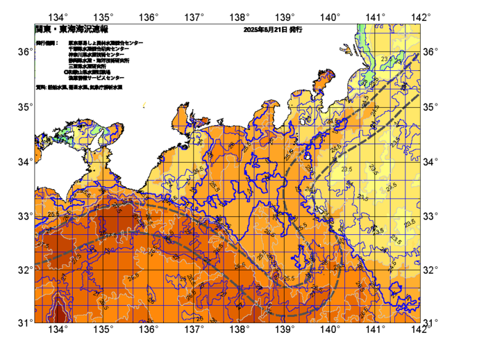 広域版海の天気図2025年6月21日