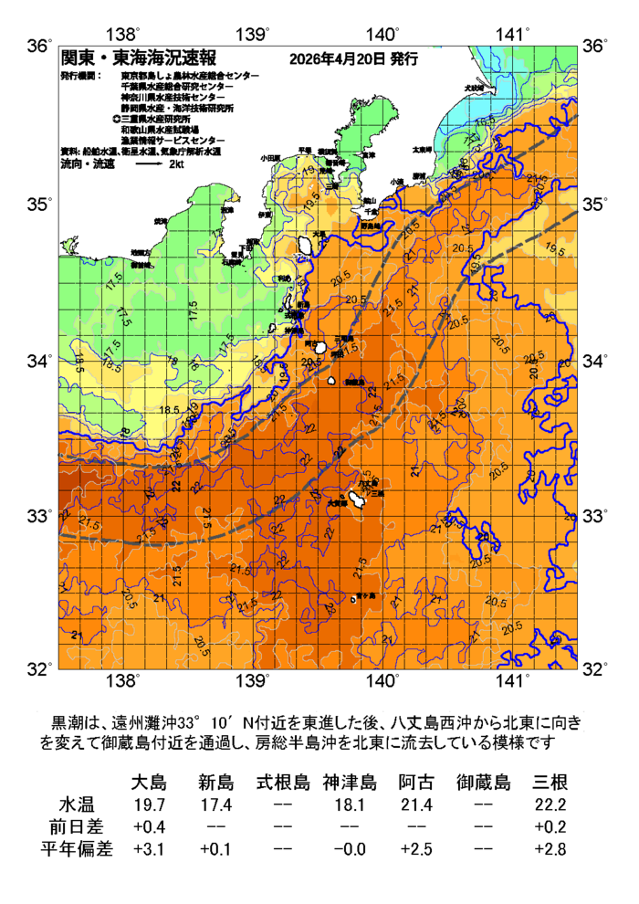 海の天気図2026年4月20日 | 東京都島しょ農林水産総合センター