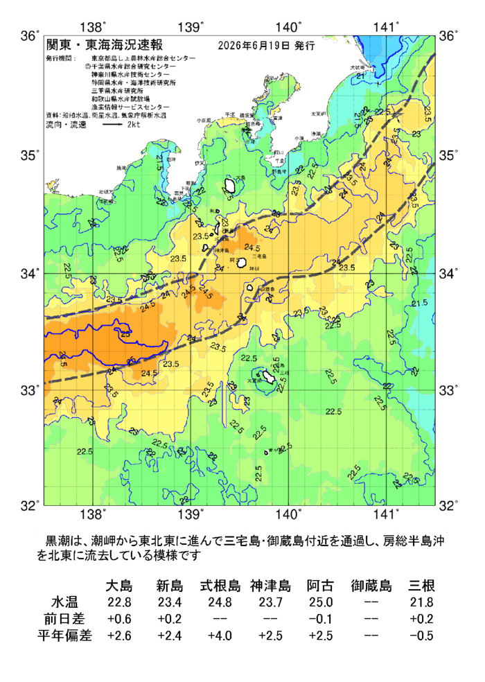海の天気図2026年6月19日 | 東京都島しょ農林水産総合センター