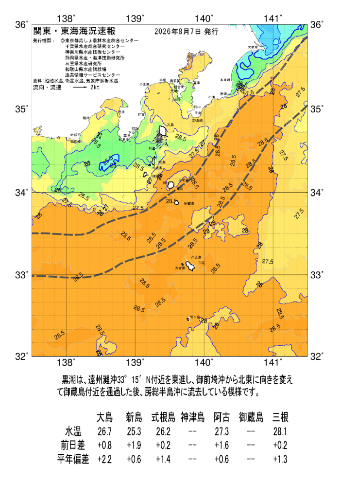 海の天気図2026年8月7日